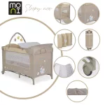 MONI Sleepy összecsukható luxus babaágy 2 szint bézs