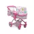 Moni Toys Pink rose játék mózes kosaras babakocsi