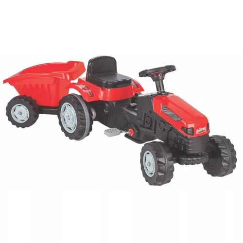 Pilsan traktor pedálos trélerrel 07316 piros