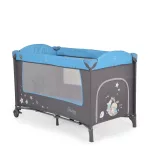 MONI Sleepy összecsukható luxus utazóágy 2 szint+pelenkázó+ játék kék