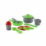 Polesie Toys kis konyha JANA edényekkel 49cm PIROS/kék