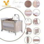 Cangaroo Once upon3 2 szintes utazóágy zenélő játékkal, pelenkázós bézs