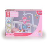 MOON zenélő forgó kiságyra holdas, textil/plüss