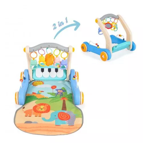 MONI MUSIC WALKER 2in1 járássegítő+játszószőnyeg KÉK