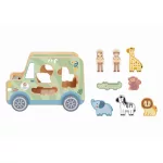 TOOKY Toy fa állatos formabedobó autó PASZTEL szín