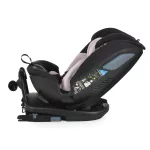 GRAVITY I-size autós ülés 40-150cm, SPS, forgatható talp, pamut huzat PINK