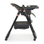 LINDO multifunkciós etetőszék kiegészítőkkel (előke, kanál, villa) FEKETE