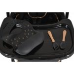 LINDO multifunkciós etetőszék kiegészítőkkel (előke, kanál, villa) FEKETE