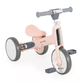   LEARN-to-Ride mini futóbicikli 3 kerekű tricikli, összecsukható PINK/rózsa