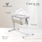 C'EST LA VIE babaöböl távirányítóval, ringató funkcióval VSZÜRKE