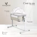 C'EST LA VIE babaöböl távirányítóval, ringató funkcióval VSZÜRKE