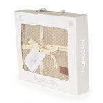 POPCORN Kötött takaró 80x100cm BÉZS/vbarna