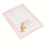 Baba takaró SHERPA 80x110 cm erdei állatos PINK