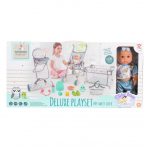 BABA játékszett 36 cmes FIÚ babával delux playset KÉK