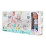 BABA játékszett 36 cmes FIÚ babával delux playset KÉK