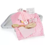 BEARLI ajándékszett takaró, játék, zokni 6in1 PINK