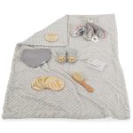 BEARLI ajándékszett takaró, játék, zokni 6in1 SZÜRKE