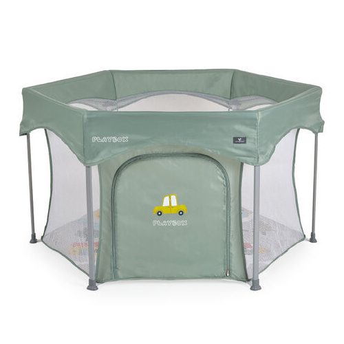 PLAYBOX utazó járóka 6szögletű ZÖLD