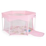 PLAYBOX utazó járóka 6szögletű PINK