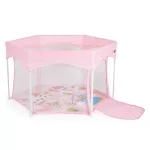 PLAYBOX utazó járóka 6szögletű PINK