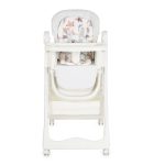 SURPRISE etetőszék szilikon tányérral, evőeszközzel, előkével FEHÉR