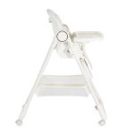 SURPRISE etetőszék szilikon tányérral, evőeszközzel, előkével FEHÉR