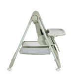 SURPRISE etetőszék szilikon tányérral, evőeszközzel, előkével ZÖLD