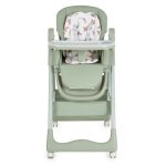 SURPRISE etetőszék szilikon tányérral, evőeszközzel, előkével ZÖLD