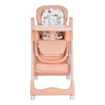 SURPRISE etetőszék szilikon tányérral, evőeszközzel, előkével PINK