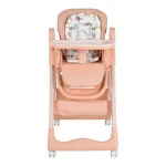 SURPRISE etetőszék szilikon tányérral, evőeszközzel, előkével PINK
