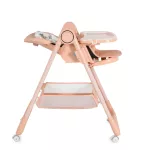 SURPRISE etetőszék szilikon tányérral, evőeszközzel, előkével PINK