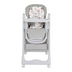 SURPRISE etetőszék szilikon tányérral, evőeszközzel, előkével SZÜRKE