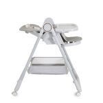 SURPRISE etetőszék szilikon tányérral, evőeszközzel, előkével SZÜRKE