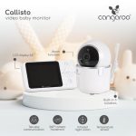 CALLISTO bébimonitor LCD 7cm kijelzővel FEHÉR