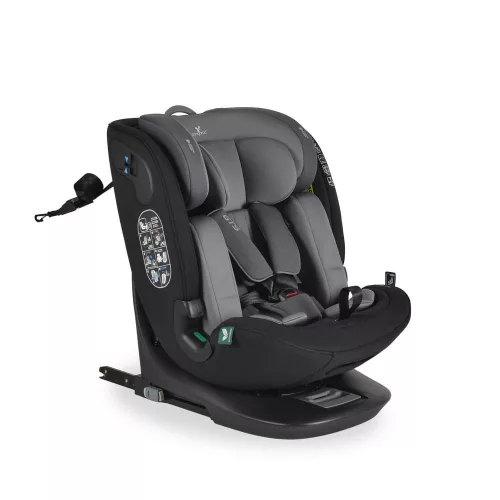 GTS prémium autós ülés 40-150cm SPS, 360fokban forgatható SZÜRKE