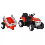 BO DALLAS elektromos traktor trélerrel 12V 140cm PIROS