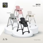 RICO multi etetőszék alsó kosár nélkül, összecsukható FEKETE