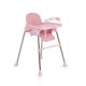 CENTURY etetőszék műanyag játékhíddal PINK