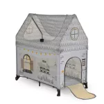 PLAYHOUSE összecsukható házikó utazóágy, tetővel, kibújóval SZÜRKE