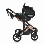 EGGO 3in1 Prémium babakocsi szett kemény mózes+autós hordozó textilbőr BÉZS