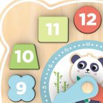 MONI fa puzzle óra pandás PASZTEL