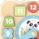 MONI fa puzzle óra pandás PASZTEL