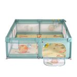 GAMEZONE összecsukható járóka szőnyeggel, 60 labdával 150x200 MENTA