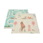 GAMEZONE összecsukható járóka szőnyeggel, 60 labdával 150x200 MENTA