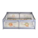 GAMEZONE összecsukható járóka szőnyeggel, 60 labdával 150x200 SZÜRKE