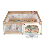 GAMEZONE összecsukható járóka szőnyeggel, 60 labdával 180x200 BÉZS