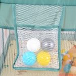 GAMEZONE összecsukható járóka szőnyeggel, 60 labdával 180x200 MENTA