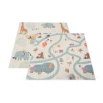 GAMEZONE összecsukható járóka szőnyeggel, 60 labdával 180x200 SZÜRKE