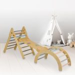 PIKLER fa mászóka 3in1 rámpával, létrával, híddal