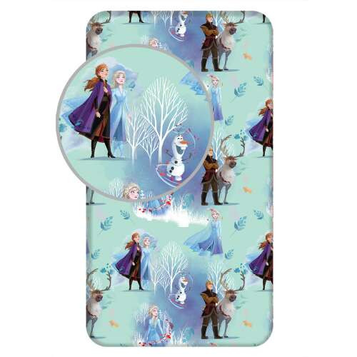 Disney Jégvarázs White Trees gumis lepedő 90×200 cm